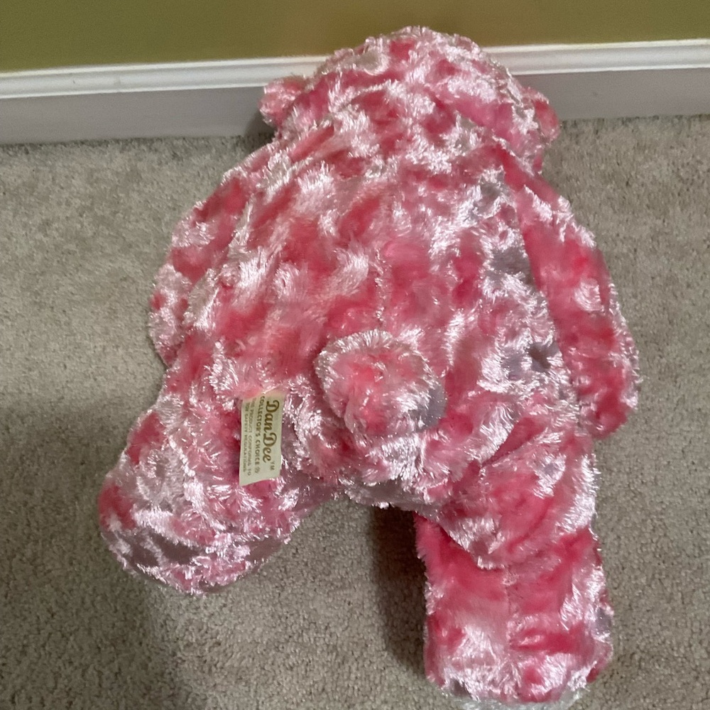 Pink and White Plush Teddy Bear - Picture 3 of 3